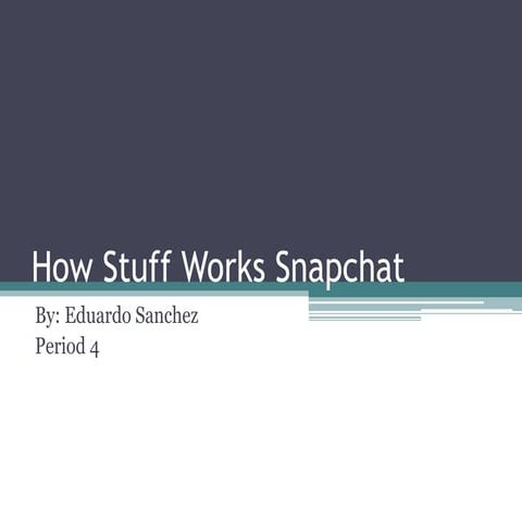 How stuff works (snap chat)