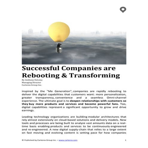 Successful Companies are Rebooting & Transforming