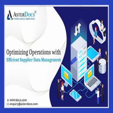 How Supplier Data Management Optimizes Operations | PDF