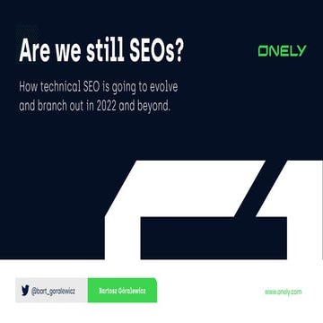 Are We Still SEOs? | Friends of Search 2021