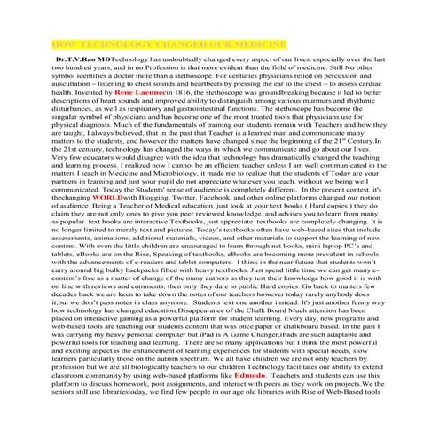 How technology changed our medicine