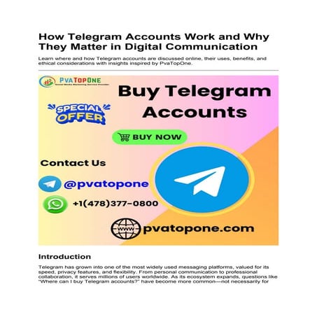 How Telegram Accounts Work and Why They Matter in Digital Communication ...