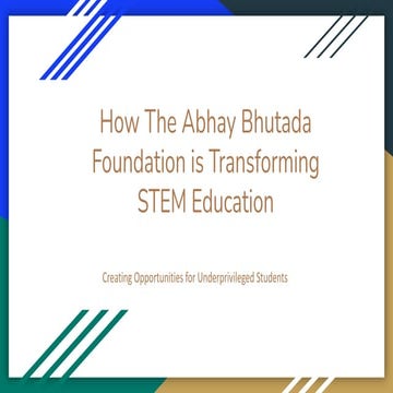 Abhay Bhutada Foundation Transforming STEM Education for ...