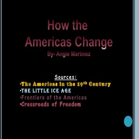How the Americas Change (ass. 4)
