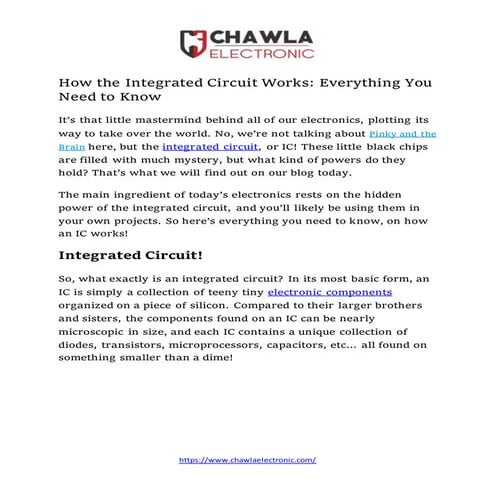 How the integrated circuit works | PDF