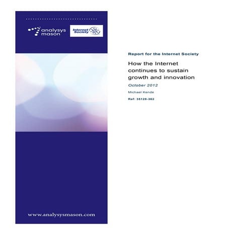 How the internet continues to sustain growth and innovation