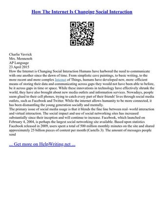 How The Internet Is Changing Social Interaction