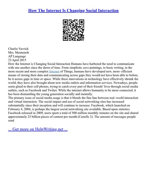 How The Internet Is Changing Social Interaction