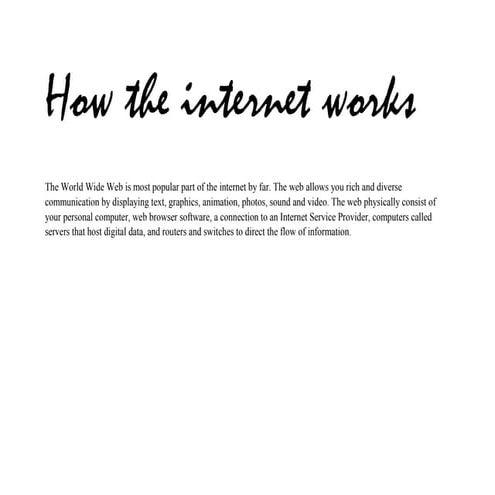 How the internet works. | PPT