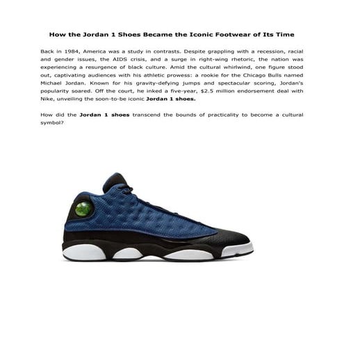 types of jordan 1 shoes