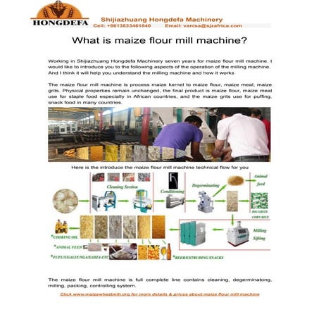 How the maize flour mill machine working | PDF
