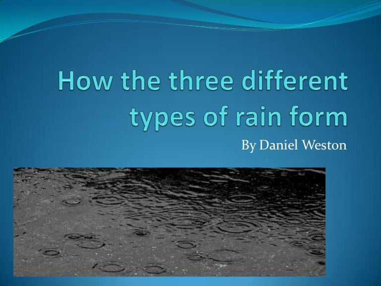 How the three different types of rain form