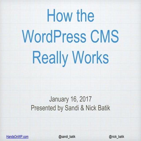 How the Wordpress CMS Really Works