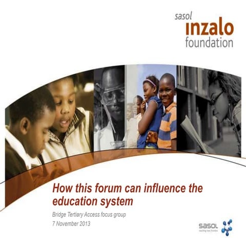 How the Tertiary Access focus group  can influence the Education system in RSA