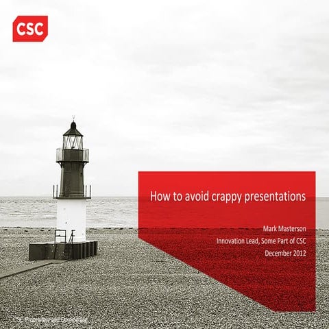 How to avoid crappy presentations
