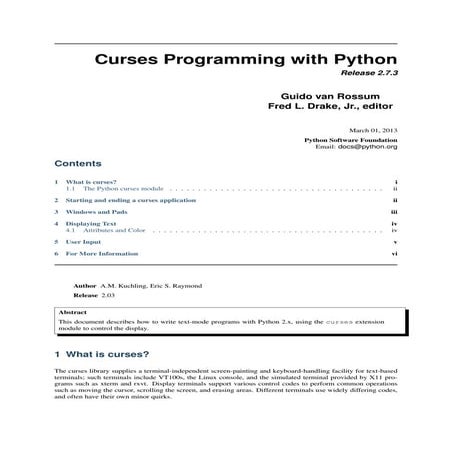 Howto curses | PDF
