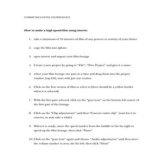 How to  high speed film