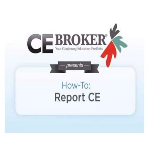 How to: Report CE