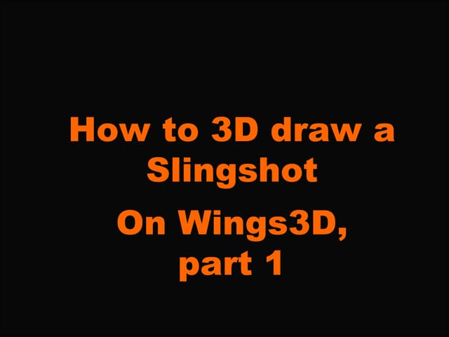 How to 3D draw a slingshot Part 1