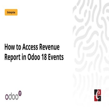 How to Access Revenue Report in Odoo 18 Events