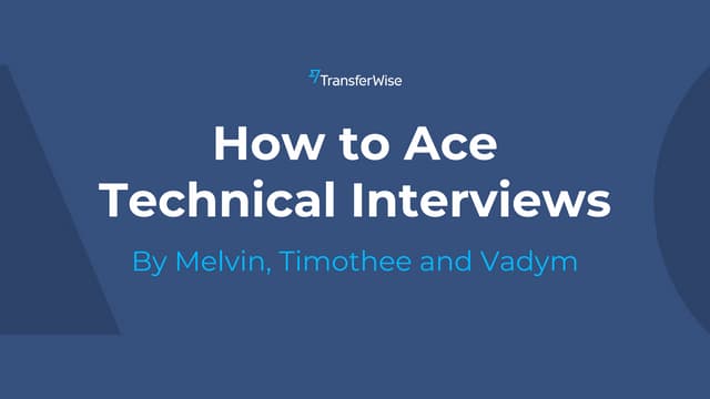 How to ace technical interviews