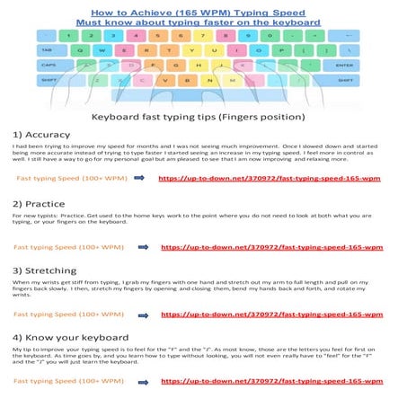 How to achieve (165 wpm) typing speed | DOCX