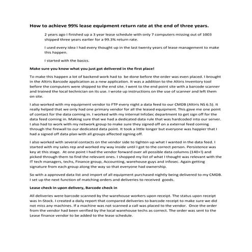 How To Achieve 99% Lease Turn In