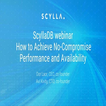 How to achieve no compromise performance and availability