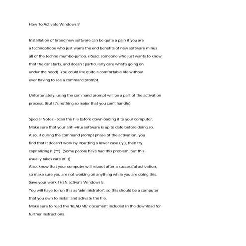 How to activate windows 8