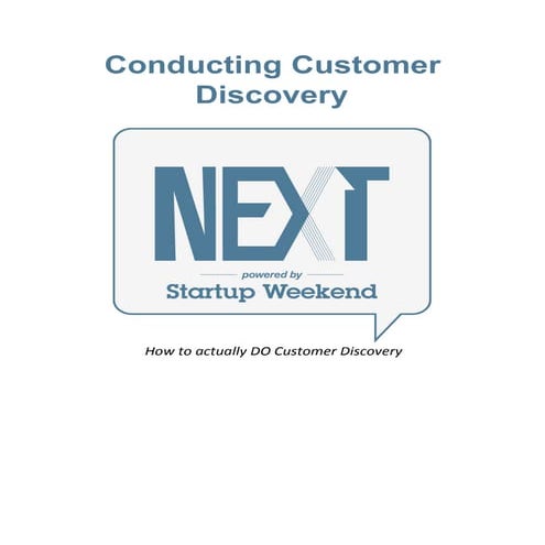 How To Actually DO Customer Discovery