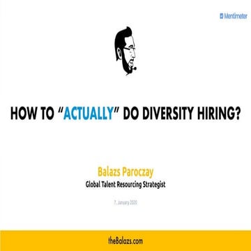 How to "Actually" Do Diversity Hiring?