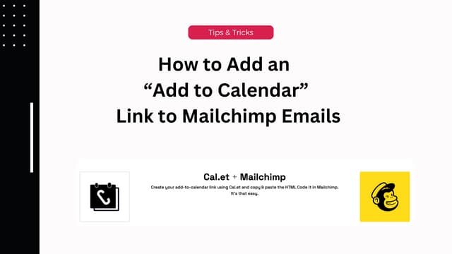 How to Add an quot Add to Calendar quot Links to Mailchimp Email PDF How to Add an quot Add to Calendar quot Links to Mailchimp Email PDF