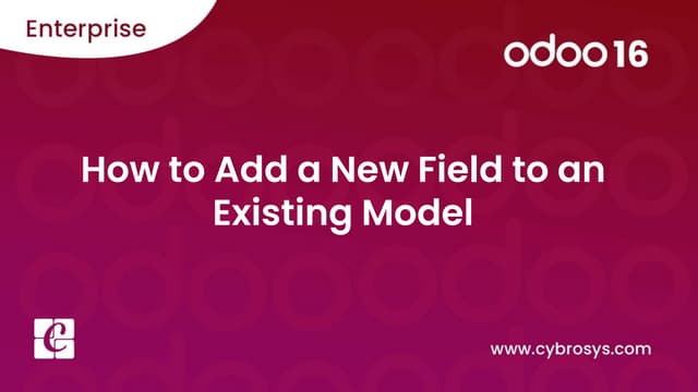 How to Add a New Field to an Existing Model
