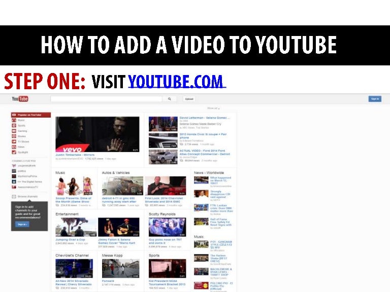 How to add a video to Youtube