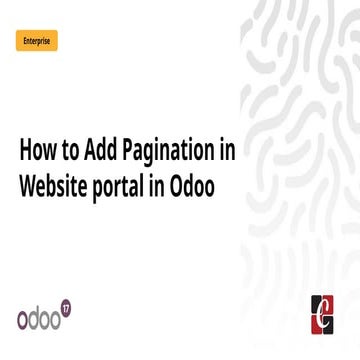 How to Add Pagination in Website portal in Odoo