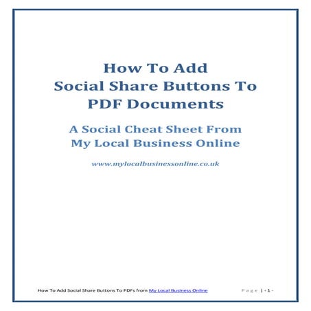 How to add social share buttons to pdf documents