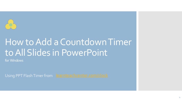 powerpoint countdown timer slide