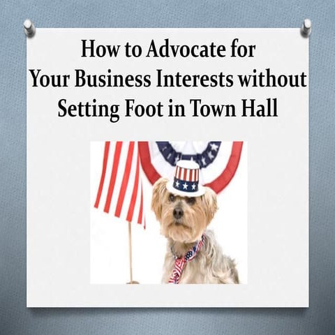 How to Advocate for Your Business Interests without Setting Foot in Town Hall