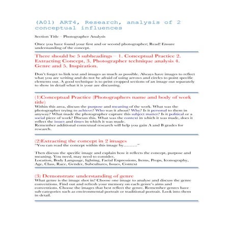 How to analyse a photographers work