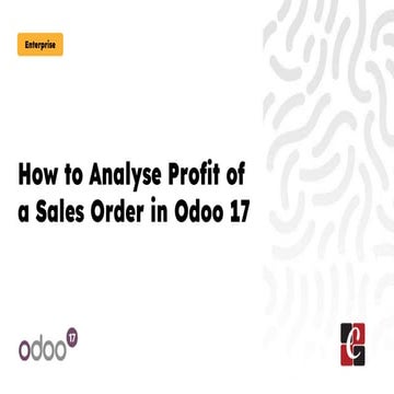 How to Analyse Profit of a Sales Order in Odoo 17