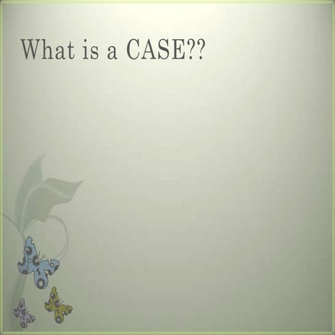 How to analyze a case study