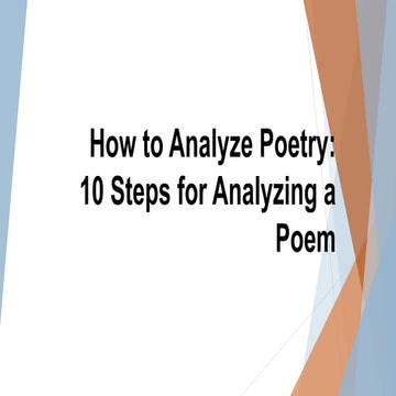 Analysing Poetry PowerPoint