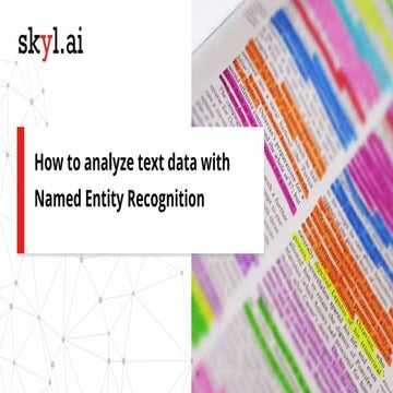 How to analyze text data with Named Entity Recognition | PPT