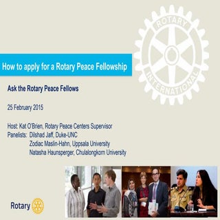 How to apply for a Rotary Peace Fel...