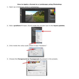 How to apply a sunset to a landscap...