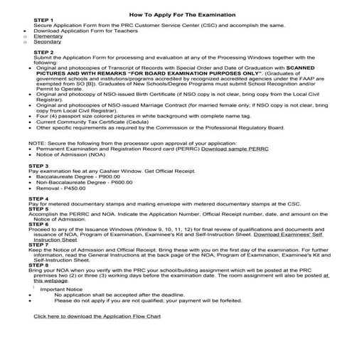 How to apply for the LET | DOC
