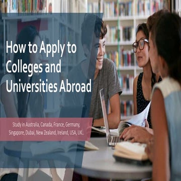How to apply to colleges and universities abroad