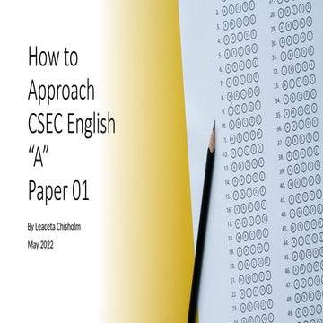 How to Approach CSEC EA paper 1 best practices | PPTX
