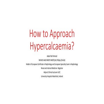 How to approach hypercalcaemia?