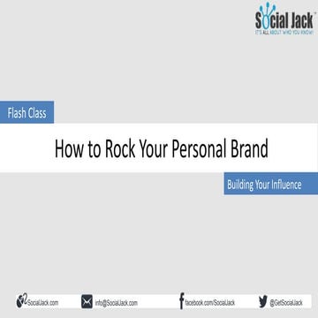 How to a Rock Your Personal Brand - Building Your Influence